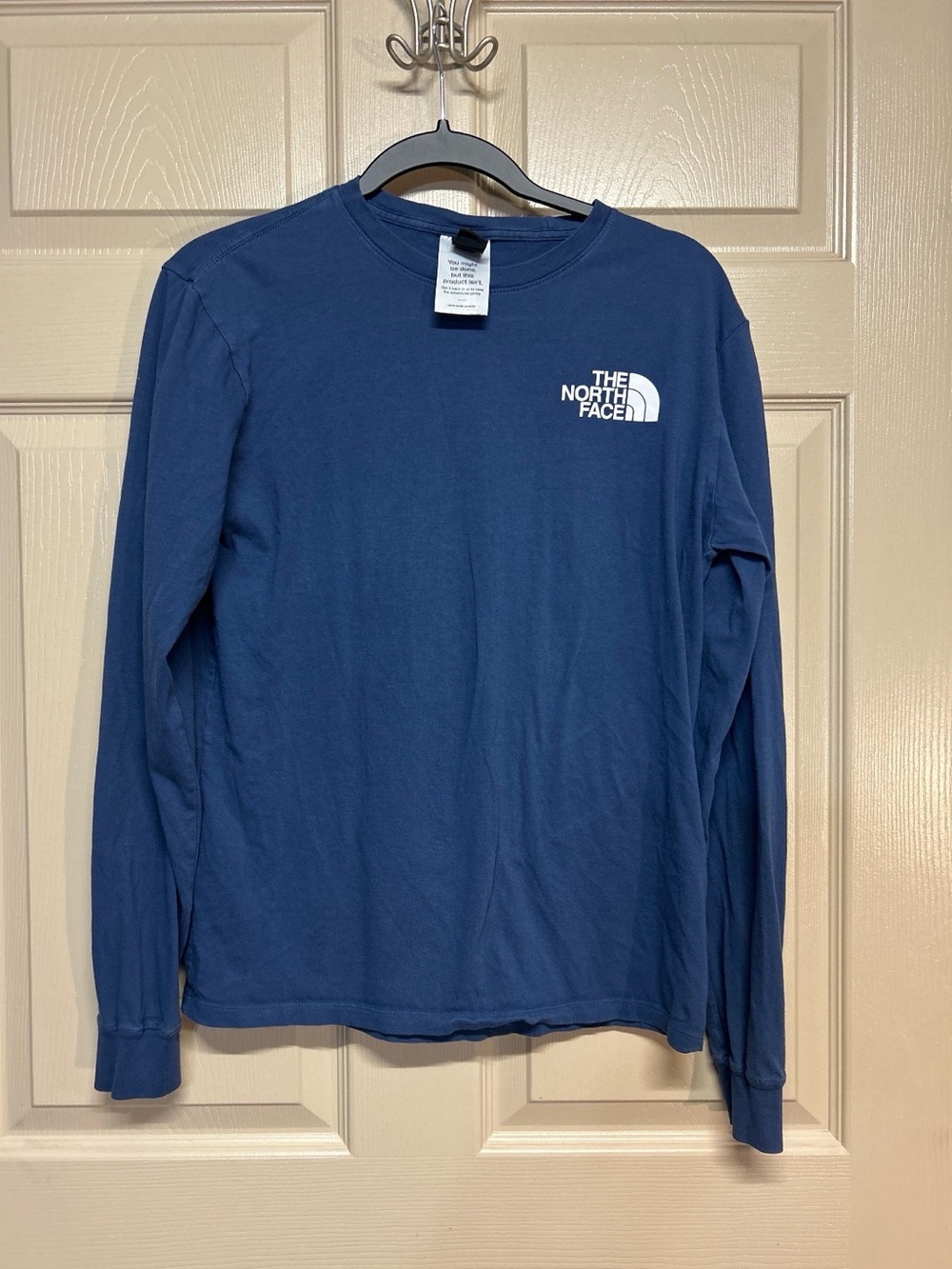 The North Face Men’s Long Sleeve Crew - Deep Navy with White Logo